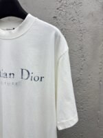 Dior Alphabet Printed Washed And Rubbed Short Sleeve 2 - 图片 5