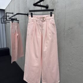 Lv washed and burnished wide leg jeans 2