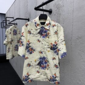 Prada Pattern Print Bowling Short Sleeve Shirt