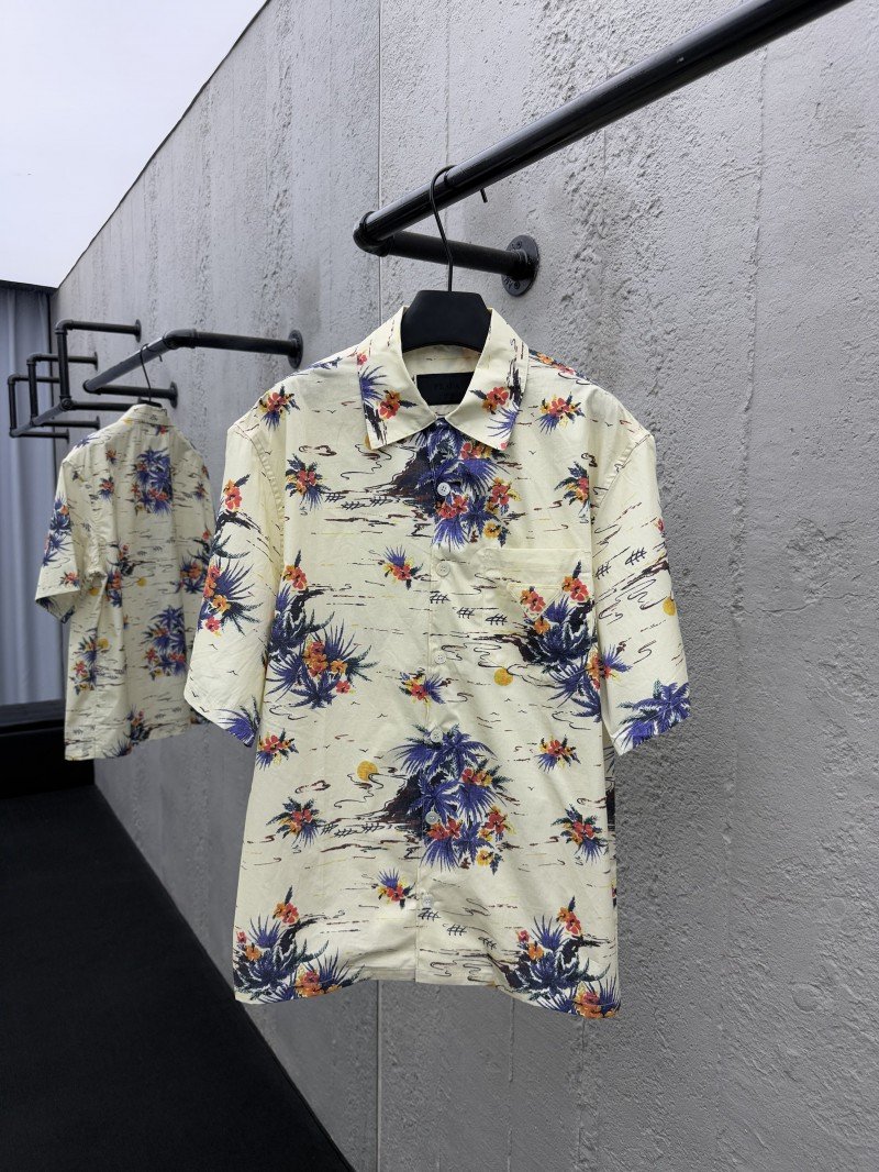 wsxc1754537594119_0.jpg Prada Pattern Print Bowling Short Sleeve Shirt - 图片 1