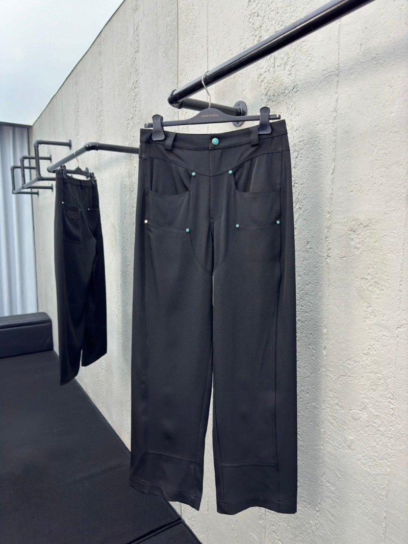 wsxc1754538031113_0.jpg Lv Wool Halo Button Pants - 图片 1