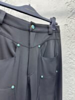 Lv Wool Halo Button Pants - 图片 8