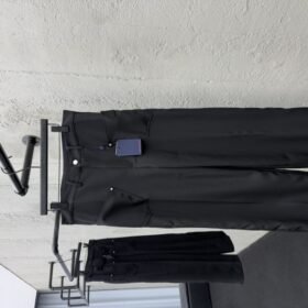 Lv Studded Zipper Side Pocket Work Pants