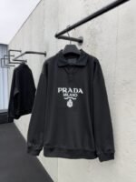 Prada Embroidered Polo Sweatshirt 1