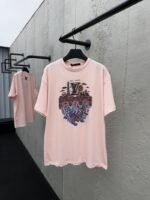 Lv Jacquard Round Neck Short Sleeve T-Shirt