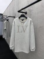 Lv Rhinestones Rhinestone Crew Neck Sweatshirt