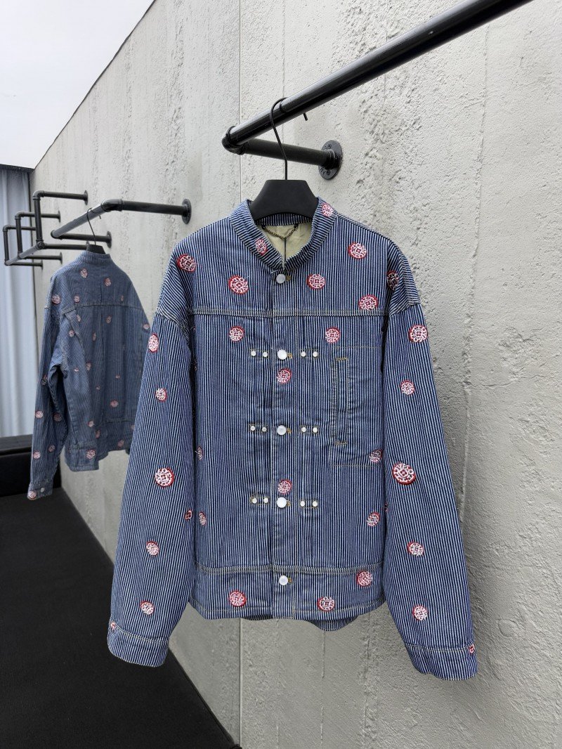 wsxc1754539940593_0.jpg Lv Hickory Cherry Blossom Rhinestone Jacket - 图片 1