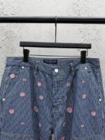Lv Hickory Cherry Blossom Rhinestone Pants - 图片 3