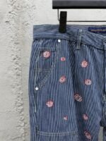 Lv Hickory Cherry Blossom Rhinestone Pants - 图片 4