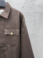 Miu Miu Letter Logo Embroidered Pointed Collar Zipper Long Sleeve Jacket Jacket - 图片 5