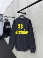 Balenciaga Gum Tape Alphabet Logo Print Round Neck Long Sleeve - 图片 2
