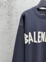 Balenciaga Gum Tape Alphabet Logo Print Round Neck Long Sleeve - 图片 4