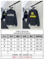 Balenciaga Gum Tape Alphabet Logo Print Round Neck Long Sleeve - 图片 10