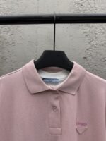 Prada Plain Knit False Two Piece Short Sleeve Polo Shirt 1 - 图片 3