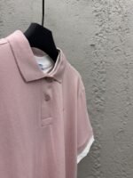 Prada Plain Knit False Two Piece Short Sleeve Polo Shirt 1 - 图片 8