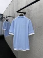 Prada Plain Knit False Two Piece Short Sleeve Polo Shirt 2 - 图片 2