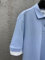 Prada Plain Knit False Two Piece Short Sleeve Polo Shirt 2 - 图片 4