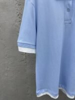 Prada Plain Knit False Two Piece Short Sleeve Polo Shirt 2 - 图片 6