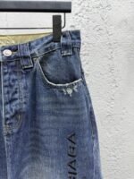 Balenciaga Jeans Embroidered Denim Pants - 图片 5
