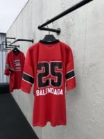 Balenciaga Fw25 Letter Print Crew Neck Pullover Short Sleeve T-Shirt 1 - 图片 2