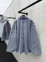 Prada Distressed Ice Blue Four-Pocket Work Jacket - 图片 2