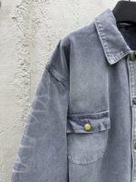 Prada Distressed Ice Blue Four-Pocket Work Jacket - 图片 4