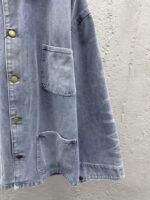 Prada Distressed Ice Blue Four-Pocket Work Jacket - 图片 7