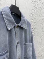 Prada Distressed Ice Blue Four-Pocket Work Jacket - 图片 8