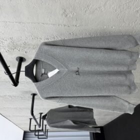 Dior Embroidered V-Neck Wool Knit Sweater