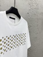 LV brand logo print round neck short sleeve T-shirt - 图片 8
