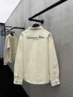 Dior Herringbone Striped Embroidered Shirt - 图片 2