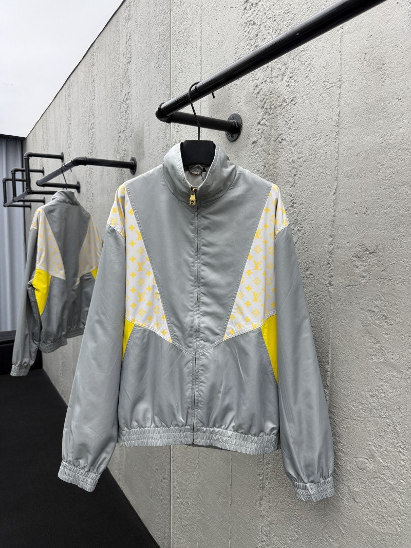 wsxc1755056451770_0.jpg LV Color-blocked High-neck Zipper Jacket Coat - 图片 1