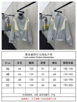 LV Color-blocked High-neck Zipper Jacket Coat - 图片 10