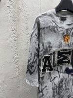 Balenciaga Graffiti Print Letter Label Round Neck Short Sleeve - 图片 3