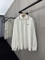 Miu Miu Collared Striped Polo Shirt