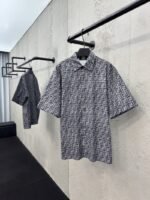 Fendi Full-print FF lettering denim shirt