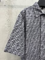 Fendi Full-print FF lettering denim shirt - 图片 4