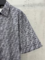 Fendi Full-print FF lettering denim shirt - 图片 5