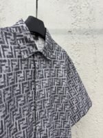 Fendi Full-print FF lettering denim shirt - 图片 8