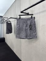 Fendi Full Print FF Denim Shorts