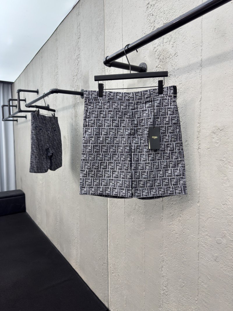 wsxc1755059657474_0.jpg Fendi Full Print FF Denim Shorts - 图片 1