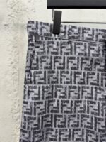 Fendi Full Print FF Denim Shorts - 图片 4