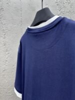 Prada Round Neck Micro Logo Straight Short Sleeve T-Shirt 1 - 图片 9