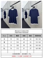 Prada Round Neck Micro Logo Straight Short Sleeve T-Shirt 1 - 图片 10
