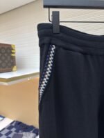 LV Letter Print Elastic Waist Knit Sweatpants - 图片 4