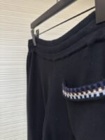LV Letter Print Elastic Waist Knit Sweatpants - 图片 9