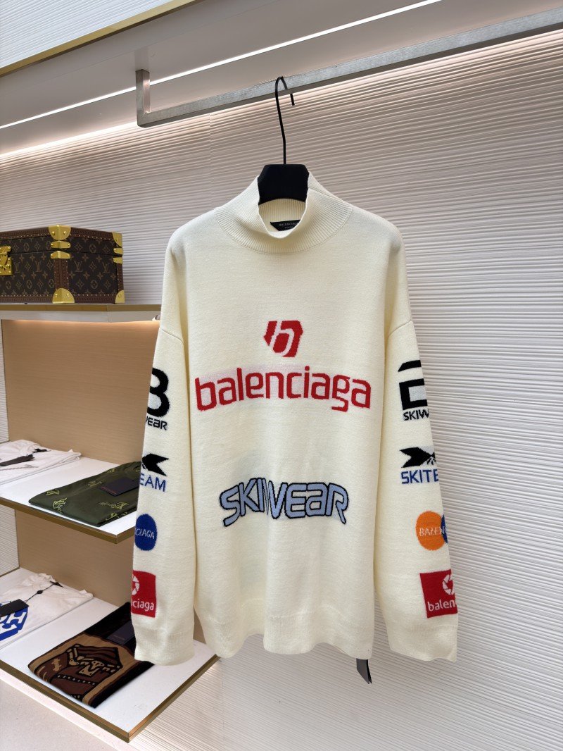 wsxc1760072766712_0.jpg Balenciaga Ski Collection Letter Jacquard Turtleneck Sweater - 图片 1