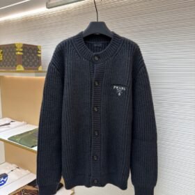 Prada Logo Jacquard Knit Sweater