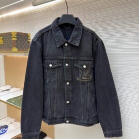 LV Sandwashed Tannin Embroidered Denim Jacket