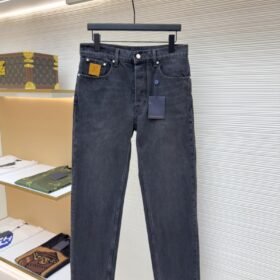 LV Patchwork Letter Denim Jeans
